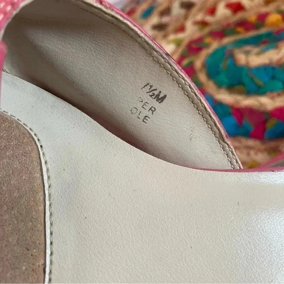 Nicole Y2K contrasting stitching  pink leather barbiecore mules - Picture 5 of 6